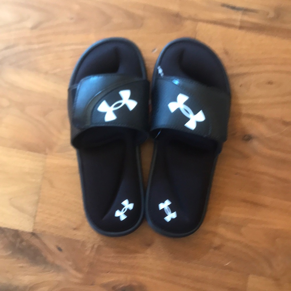 Under Armour Kids Black Slide Sandals